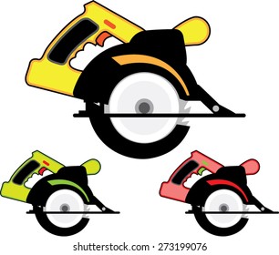 Circular saw isolated Vector Color version