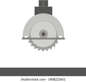 Circular saw, isolated vector graphics