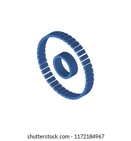 Circular saw isometric left top view 3D icon