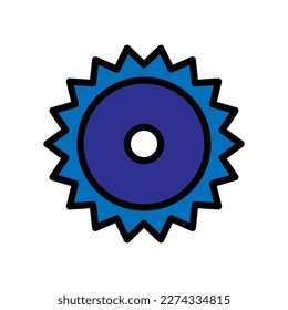 Circular saw line icon isolated on white background. Black flat thin icon on modern outline style. Linear symbol and editable stroke. Simple and pixel perfect stroke vector illustration.