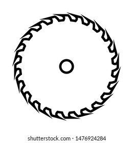 Circular saw line icon, logo isolated on white background