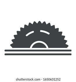 Circular saw line icon on white background	

