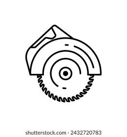 Circular saw Line icon vector