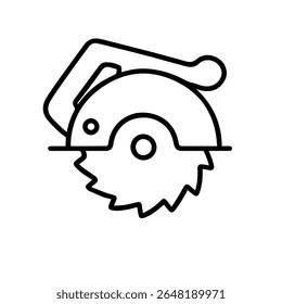 circular saw line icon vector on white background
Vector line icon on white background