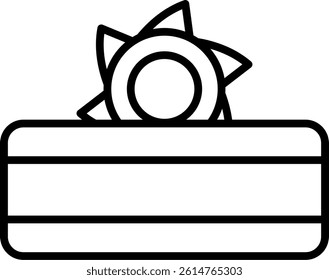 Circular Saw Line Vector Icon Design