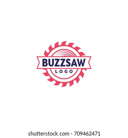 Circular saw logo design modern circle vector template