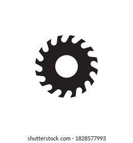 Circular saw logo design template for woodworking company