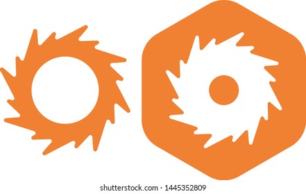 Circular saw logo, flat icon vector design. Great for mobile app, web design, print materials, etc.