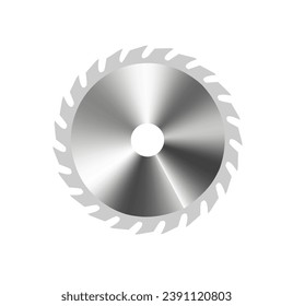 Circular saw metal flat icon. Blade icon saw tool cut. Vector