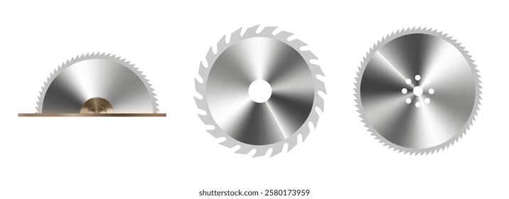 Circular saw metal flat icon. Blade icon saw tool cut. Vector