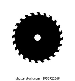 Circular saw metal icon. Vector blade icon saw tool cut