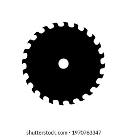 Circular saw metal icon. Vector blade icon saw tool cut