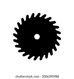 Circular saw metal icon. Vector blade icon saw tool cut