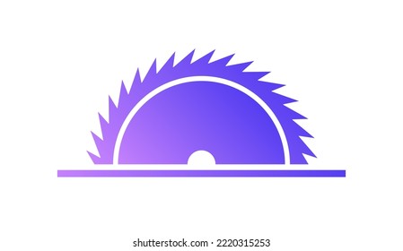 Circular saw metal icon. Vector blade icon saw tool cut