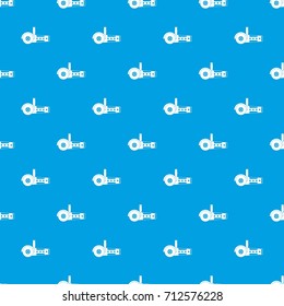 Circular saw pattern repeat seamless in blue color for any design. Vector geometric illustration