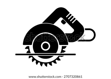 Circular saw power tool icon symbol