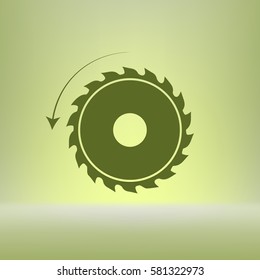 circular saw. sawmill vector icon