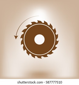 circular saw. sawmill vector icon