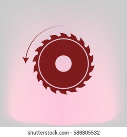 circular saw. sawmill vector icon
