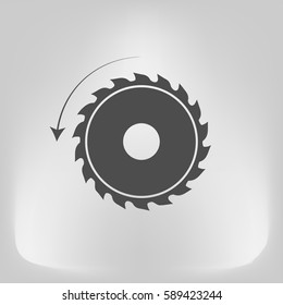 circular saw. sawmill vector icon