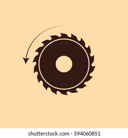 circular saw. sawmill vector icon