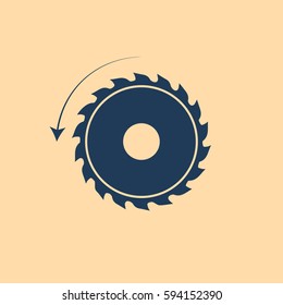 circular saw. sawmill vector icon