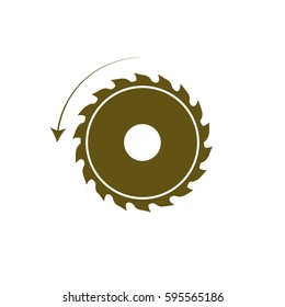 circular saw. sawmill vector icon