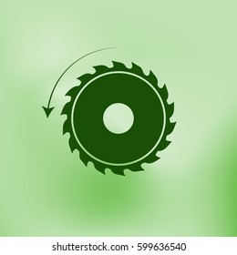 circular saw. sawmill vector icon