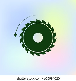circular saw. sawmill vector icon