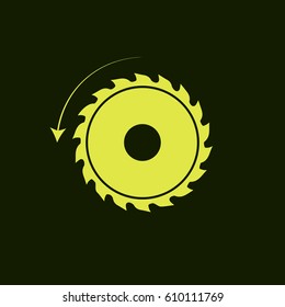 circular saw. sawmill vector icon
