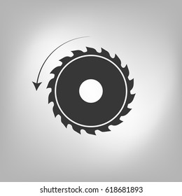circular saw. sawmill vector icon