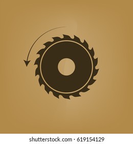 Circular Saw. Sawmill Vector Icon