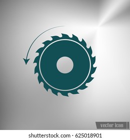 circular saw. sawmill vector icon