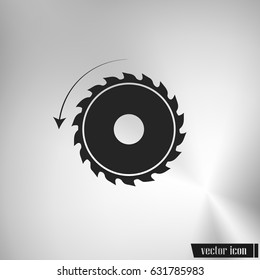 circular saw. sawmill vector icon