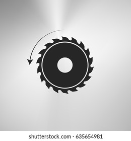 circular saw. sawmill vector icon
