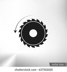 circular saw. sawmill vector icon