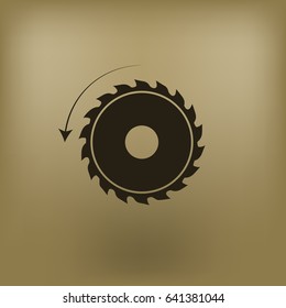 circular saw. sawmill vector icon