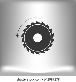circular saw. sawmill vector icon