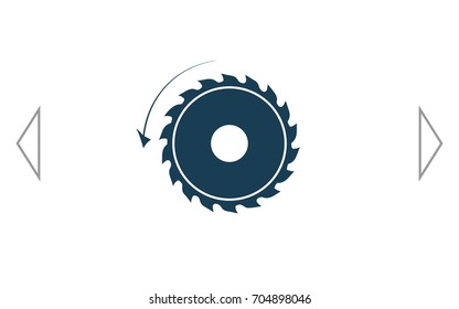 circular saw. sawmill vector icon