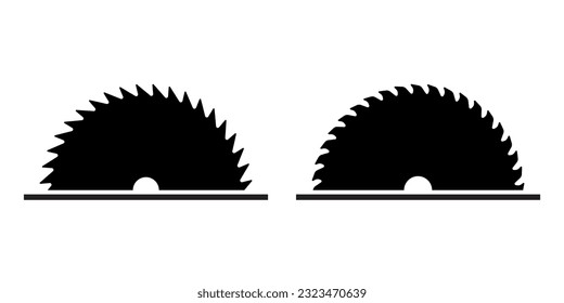 Circular saw silhouette icon symbol