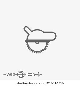 circular saw vector icon
