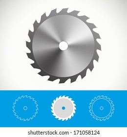 Circular Saw Vector Icon Design For Web And Print