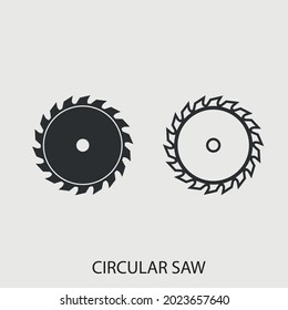 Circular saw vector icon illustration sign for web and design