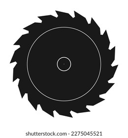 Circular saw vector icon illustration sign for web and design