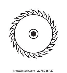 Circular saw vector icon illustration sign for web and design