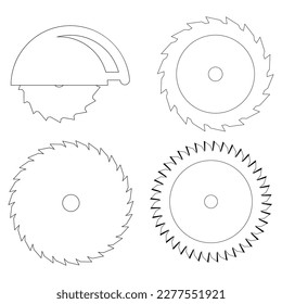 Circular saw vector icon illustration sign for web and design