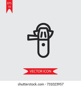 Circular saw vector icon, illustration symbol