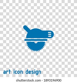 circular saw vector icon on an abstract background