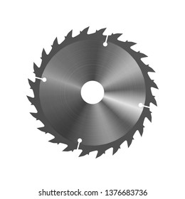 Circular saw. Vector illustration. Equipment for and construction