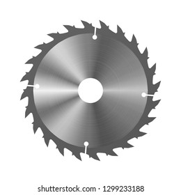 Circular saw. Vector illustration. Joiners working tools